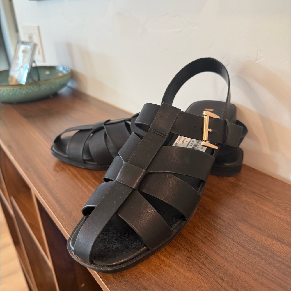 MIA Black and Gold Sandals